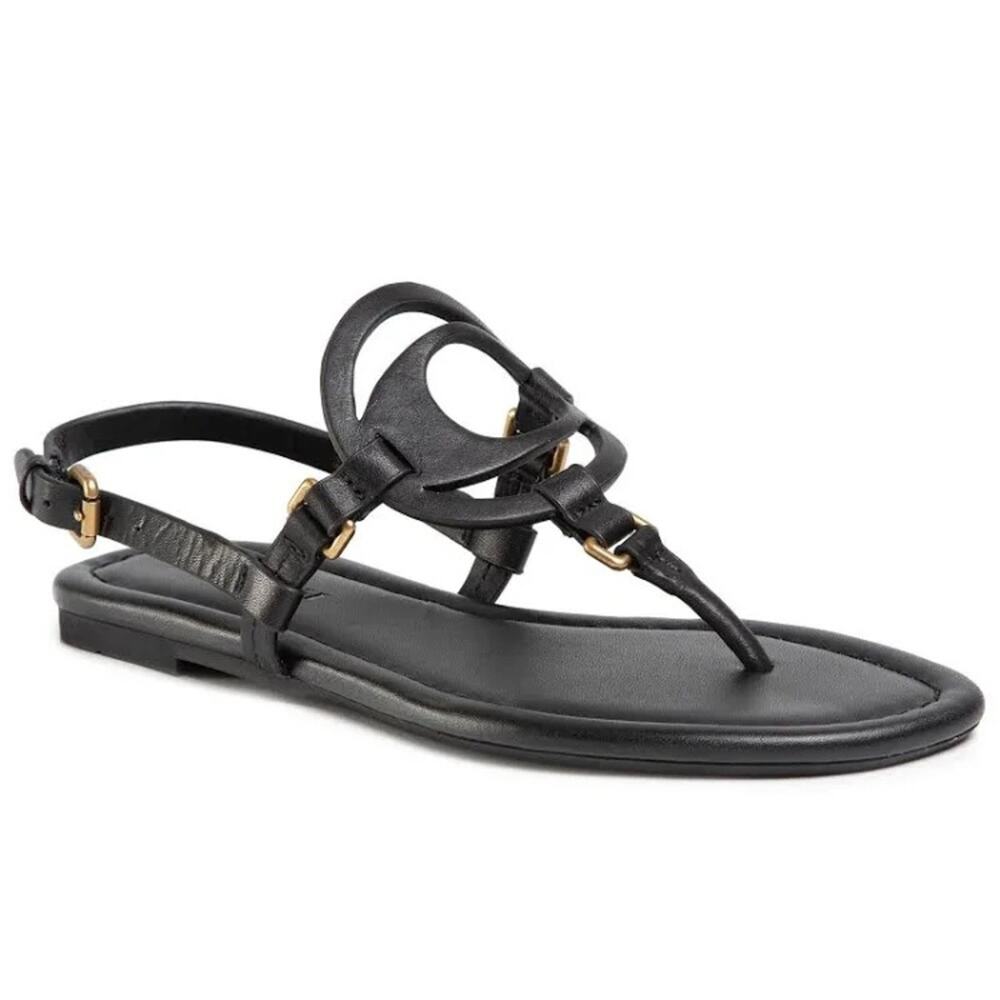 Coach Jeri Logo Leather Sandals | Designer Slide Sandals | Size 6 | NEW - Picture 2 of 9